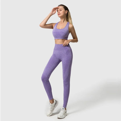 2/3/5PCS Seamless Women Sports Suits Yoga Set Workout Sportswear Gym Clothing Fitness Long Sleeve Crop Top High Waist Leggings