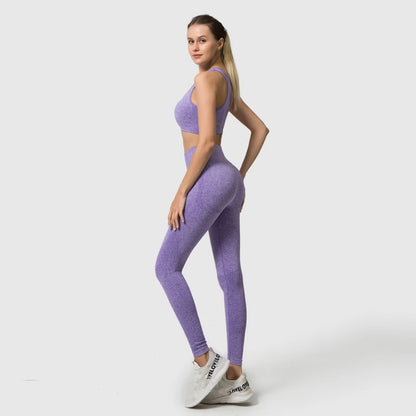 2/3/5PCS Seamless Women Sports Suits Yoga Set Workout Sportswear Gym Clothing Fitness Long Sleeve Crop Top High Waist Leggings