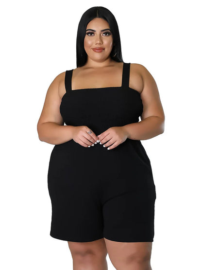 Wmstar Plus Size Romper Women Jumpsuit Clothing Solid Slip Corset Sexy Casual Shorts New Style Summer Wholesale Dropshipping