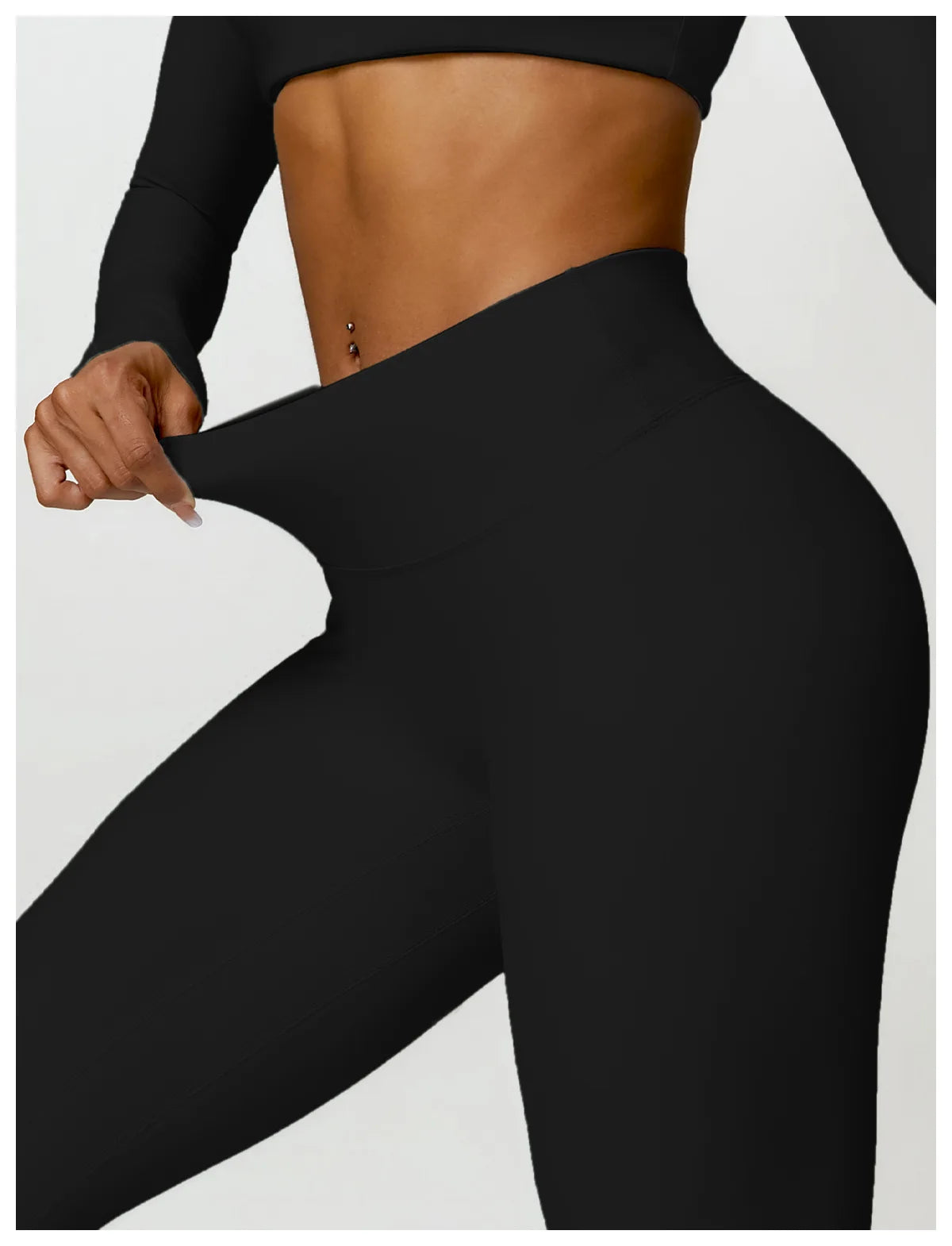 Women Tracksuit Yoga Set 2PCS Sportswear Workout Clothes Athletic Wear Gym Legging Fitness Bra Crop Top Long Sleeve Sports Suits