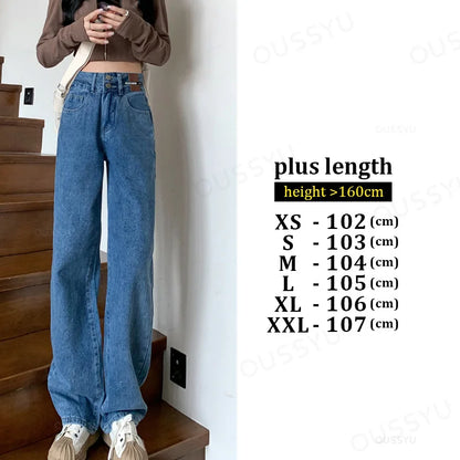 Winter Jeans Women Fleece Warm Denim Trousers High Waist Casual Loose Female Denim Pants Thick Velvet Cotton Wide Leg Woman Jean