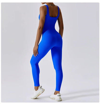 Women's  Yoga One Piece Tracksuit Jumpsuit Seamless Sportswear Yoga Suit Gym Push Ups Fitness Workout Bodysuit