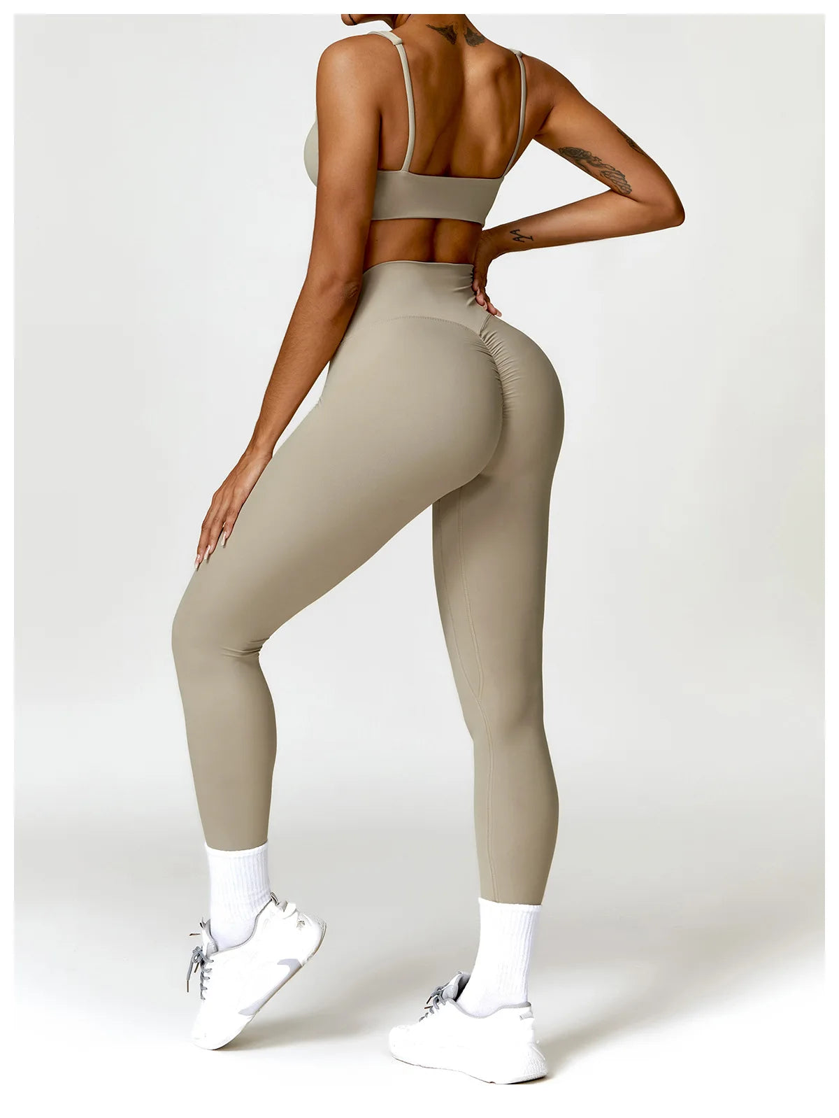 Women Tracksuit Yoga Set 2PCS Sportswear Workout Clothes Athletic Wear Gym Legging Fitness Bra Crop Top Long Sleeve Sports Suits