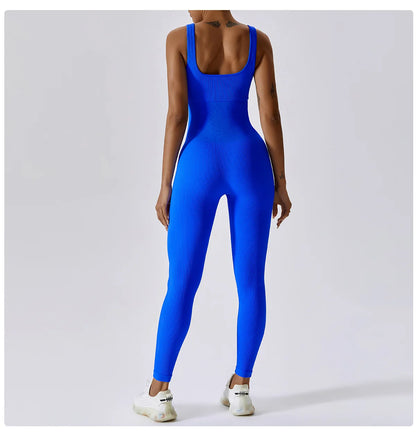 Women's  Yoga One Piece Tracksuit Jumpsuit Seamless Sportswear Yoga Suit Gym Push Ups Fitness Workout Bodysuit