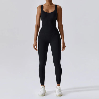 Women's  Yoga One Piece Tracksuit Jumpsuit Seamless Sportswear Yoga Suit Gym Push Ups Fitness Workout Bodysuit