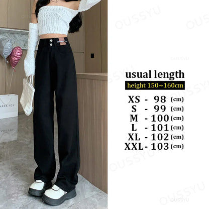 Winter Jeans Women Fleece Warm Denim Trousers High Waist Casual Loose Female Denim Pants Thick Velvet Cotton Wide Leg Woman Jean