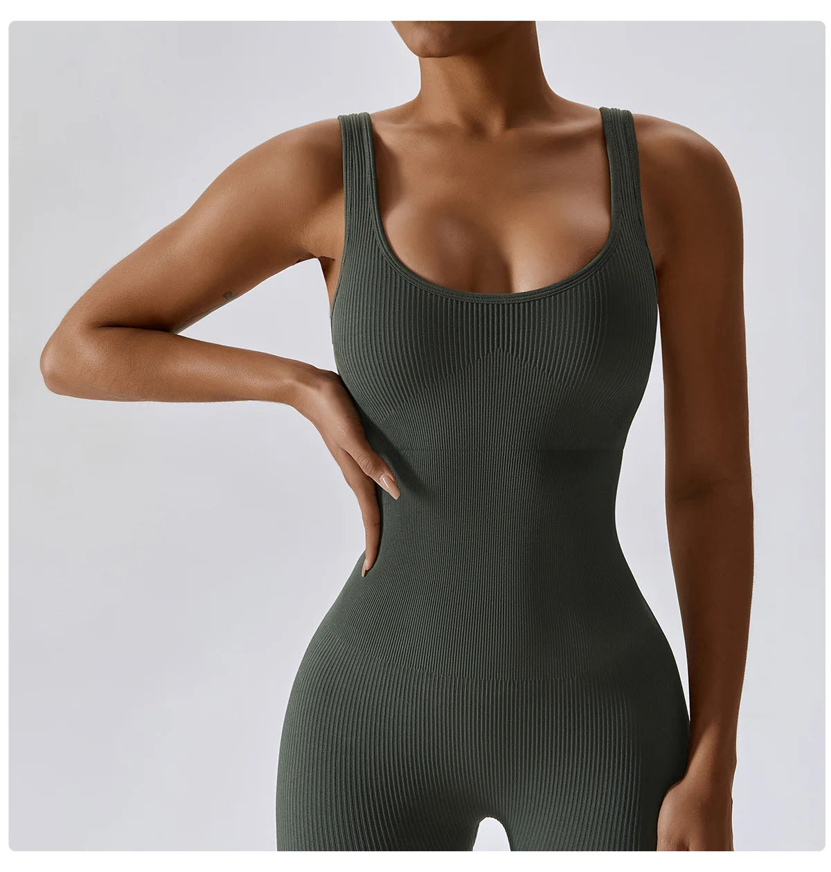 Women's  Yoga One Piece Tracksuit Jumpsuit Seamless Sportswear Yoga Suit Gym Push Ups Fitness Workout Bodysuit