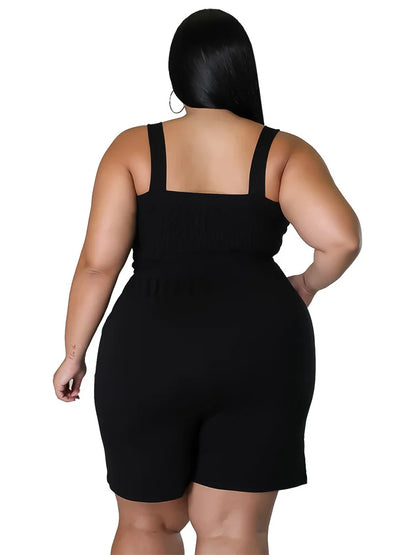 Wmstar Plus Size Romper Women Jumpsuit Clothing Solid Slip Corset Sexy Casual Shorts New Style Summer Wholesale Dropshipping