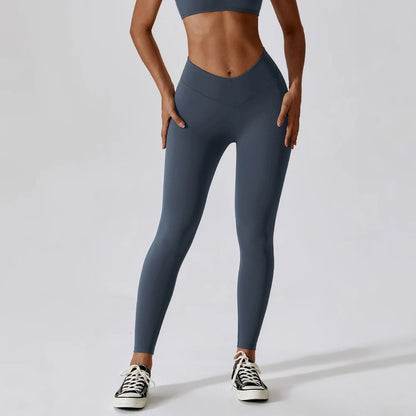 Women Sexy Sport Yoga Set Outfit Fitness Workout Clothes Diagonal Shoulder Sports Top Leggings Suit Leisure Running Sportwear