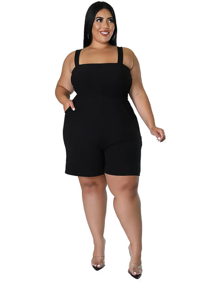 Wmstar Plus Size Romper Women Jumpsuit Clothing Solid Slip Corset Sexy Casual Shorts New Style Summer Wholesale Dropshipping